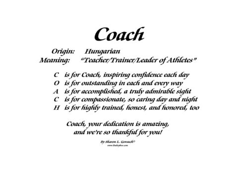 what does coach stand for.